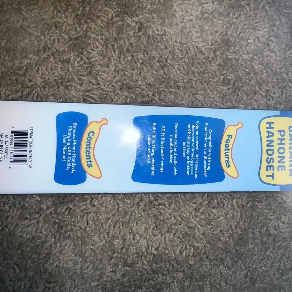 Banana Bluetooth Phone Handset - Yellow